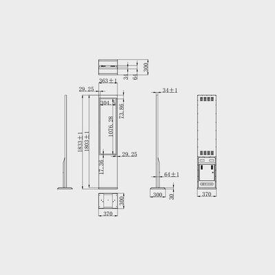 43.9 Inch Bar Type TFT Display Advertising Machine Vertical Screen Εσωτερική και εξωτερική εφαρμογή